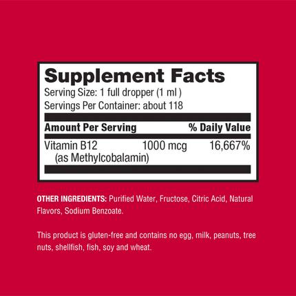Hi-Health Liquid B-12 - Raspberry (4 fl oz)