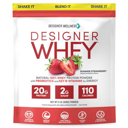 Designer Protein Designer Whey - Summer Strawberry (2 lbs)