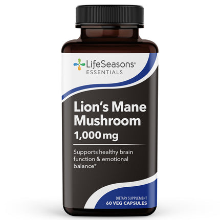 LifeSeasons Essentials Lion's Mane Mushroom 1000mg (60 capsules)