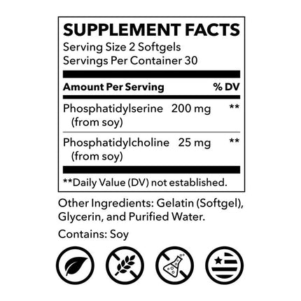 LifeSeasons Essentials Phosphatidylserine 200mg (60 softgels)