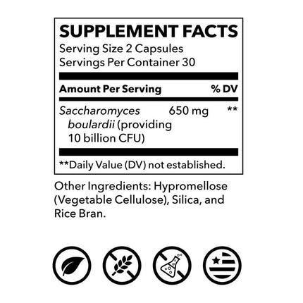 LifeSeasons Essentials S. Boulardii Probiotic 10 Billion CFU (60 capsules)