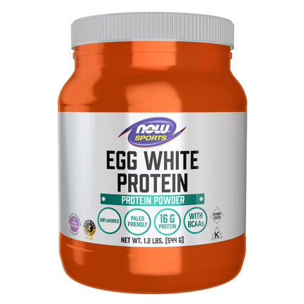 NOW Sports Egg White Protein Powder - Unflavored (1.2 lb)