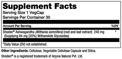 Solaray ProSorb Ashwagandha (30 vegcaps)