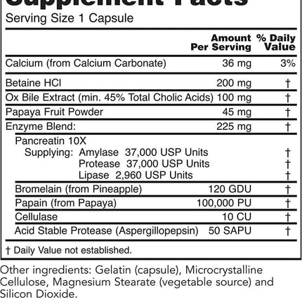 Protocol for Life Balance Enzymes-HCl (120 capsules)