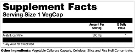 Solaray Acetyl L-Carnitine 500mg (30 capsules)