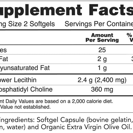NOW Sunflower Lecithin 1200mg (200 softgels)