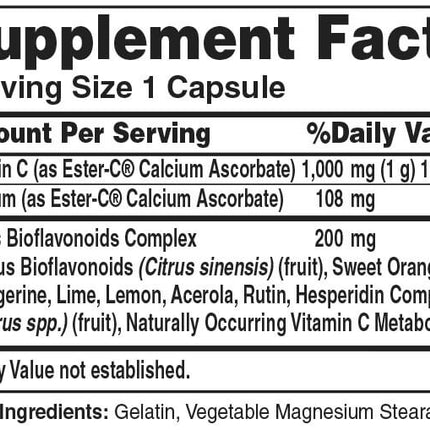 American Health Ester-C with Citrus Bioflavonoids 1000mg (90 capsules)