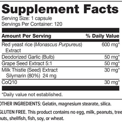 Hi-Health Red Yeast Rice Plus (120 capsules)