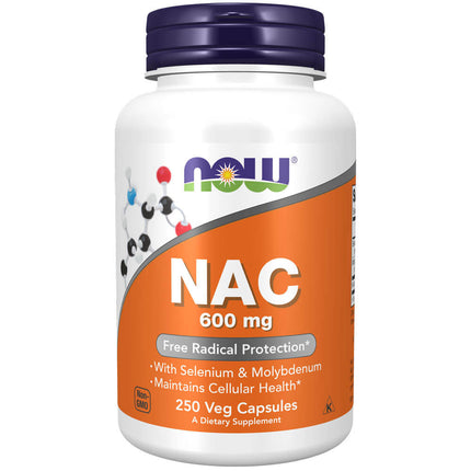 NOW NAC (N-Acetyl-Cysteine) 600mg (250 capsules)