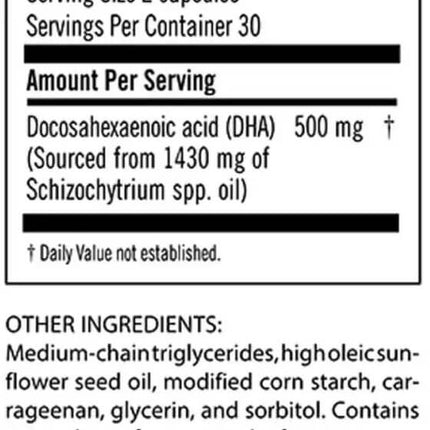 Flora DHA Vegetarian Algae (60 capsules)
