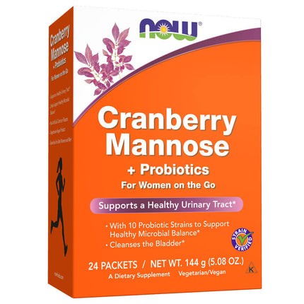 NOW Cranberry Mannose + Probiotics (24 packets)
