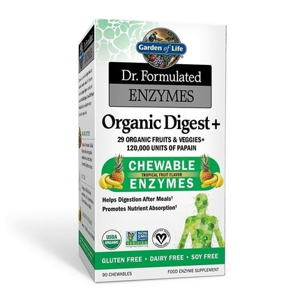 Garden of Life Dr. Formulated Enzymes Organic Digest+ (90 chewables)