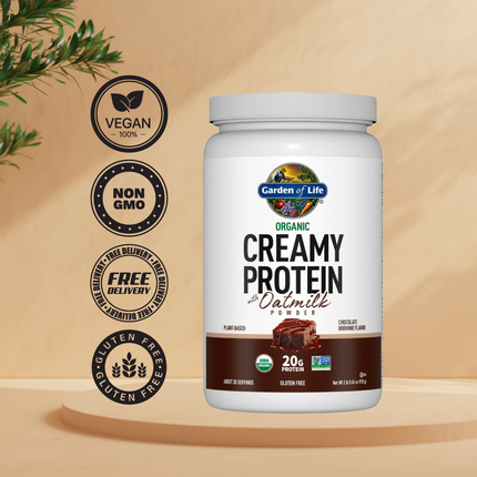 Garden of Life Organic Creamy Protein with Oatmilk - Chocolate (20 servings)