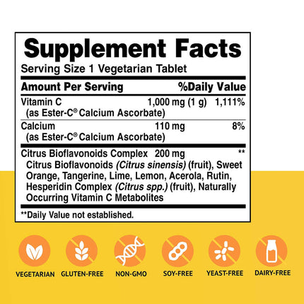 American Health Ester-C with Citrus Bioflavonoids 1000mg (120 tablets)