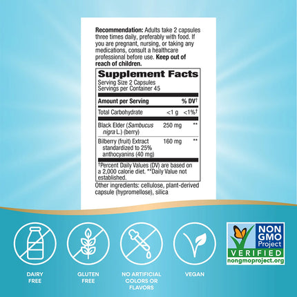 Nature's Way Standardized Bilberry (90 capsules)