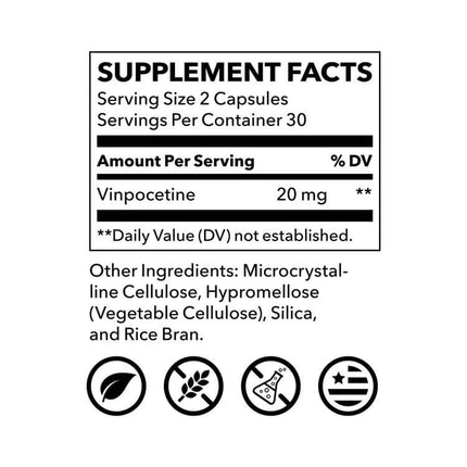 LifeSeasons Essentials Vinpocetine 20mg (60 capsules)