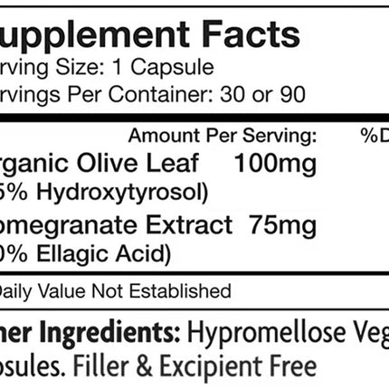 Longevity by Nature Olea25 25% Hydroxytyrosol Olive Leaf Extract (30 capsules)