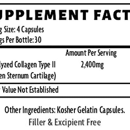 Longevity by Nature KollaGen II-xs Chicken Sternum Collagen Type II 600mg (120 capsules)
