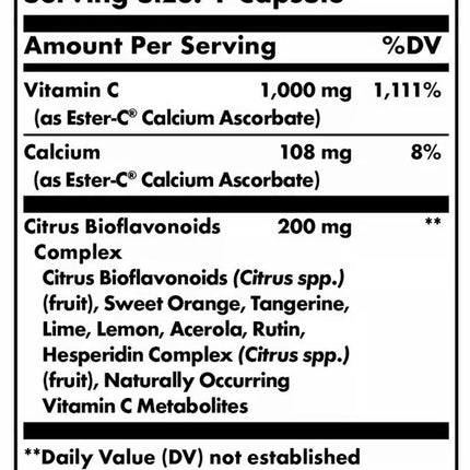 Solgar Ester-C Plus 1000mg with Citrus Bioflavonoids (100 capsules)