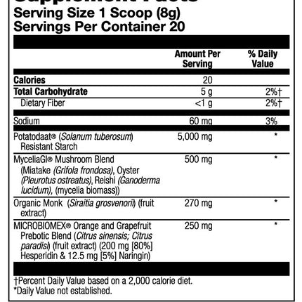 Solaray Mycrobiome Prebiotic Powder- Citrus (5.64 oz)