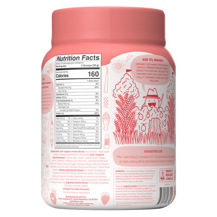 KOS Organic Plant Protein - Strawberries & Cream (1.25 lbs)