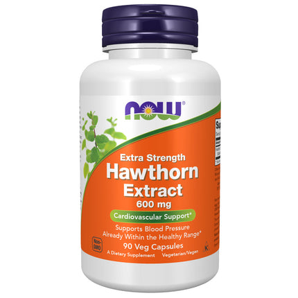 NOW Hawthorn Extract 600mg, Extra Strength (90 capsules)