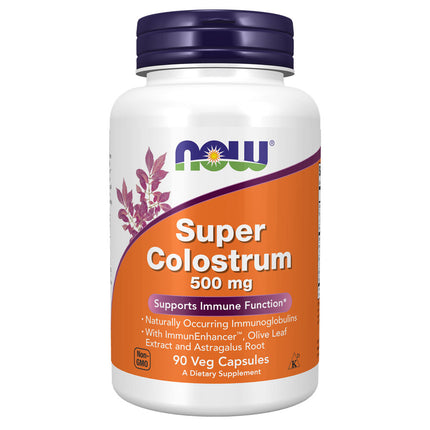 NOW Super Colostrum 500mg (90 veg capsules)