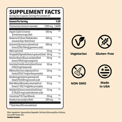 LifeSeasons Glucose Stabili-T Extra Strength (90 capsules)