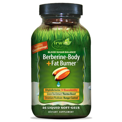 Irwin Naturals Blood Sugar Balance Berberine-Body + Fat Burner (56 softgels)