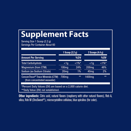 Trace ConcenTrace Daily Mineral Powder - Blue Raspberry (4.65 oz)