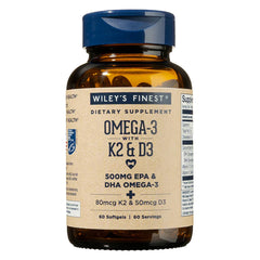 Wiley's Finest Omega-3 With K2 & D3 (60 softgels)
