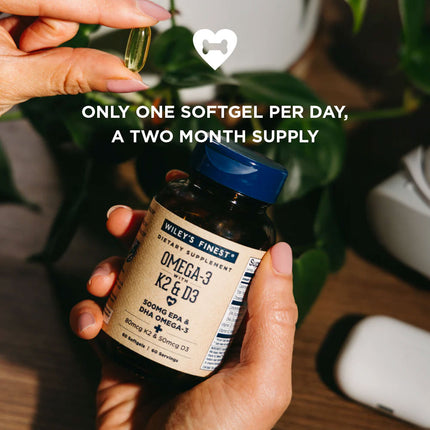 Wiley's Finest Omega-3 With K2 & D3 (60 softgels)