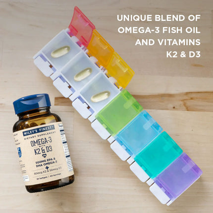 Wiley's Finest Omega-3 With K2 & D3 (60 softgels)