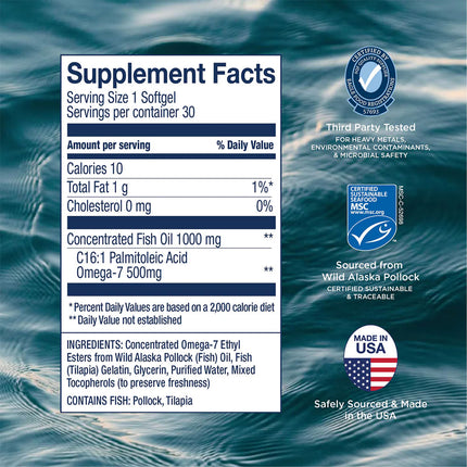 Wiley's Finest Omega-7 Skin (30 softgels)