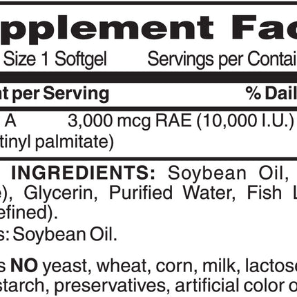 Nature's Concept Vitamin A 10,000 IU (100 softgels)