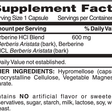 Nature's Concept Berberine 600mg (60 capsules)