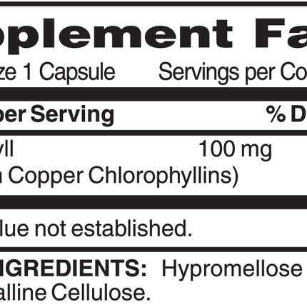 Nature's Concept Chlorophyll 100mg (100 capsules)