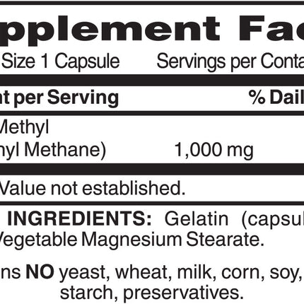 Nature's Concept MSM 1000mg (120 capsules)
