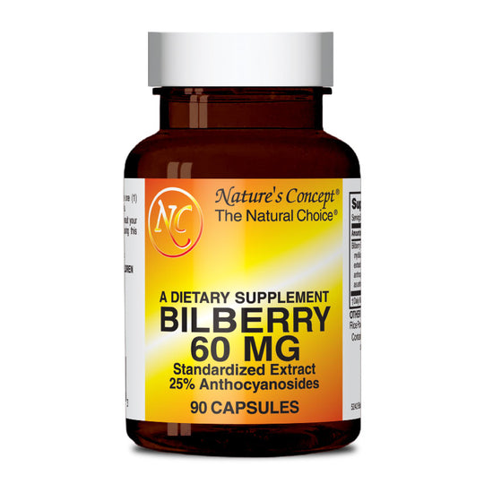 Nature's Concept Bilberry 60mg 25% Extract (90 capsules)