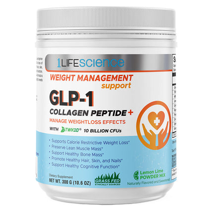 1LifeScience GLP-1 Collagen Peptide+ - Lemon Lime (10.6 oz)