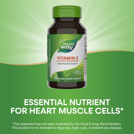 Nature's Way Vitamin E 268mg (400 IU) (100 softgels)