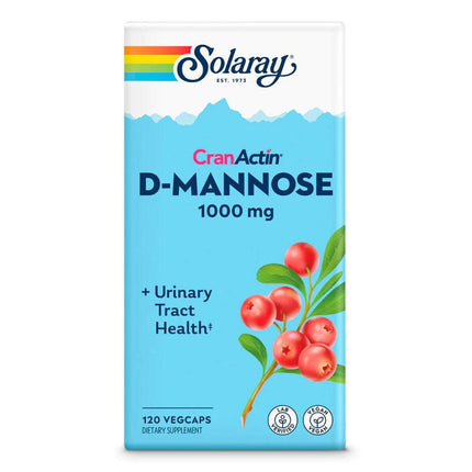 Solaray D-Mannose with CranActin Cranberry Extract (120 capsules)