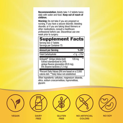 Nature's Way Ginkgold (150 tablets)