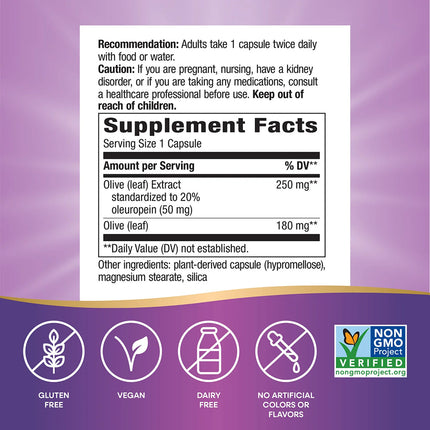 Nature's Way Olive Leaf 20% (60 capsules)