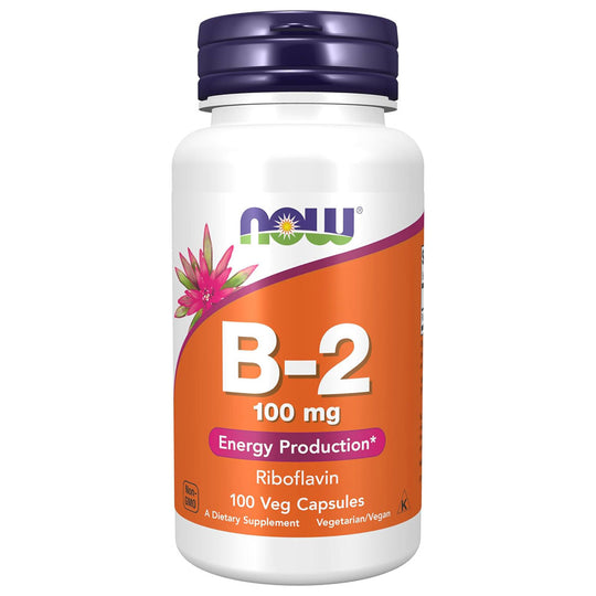 NOW Vitamin B-2 (Riboflavin) 100mg (100 capsules)