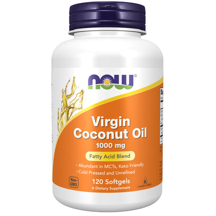 NOW Virgin Coconut Oil 1000mg (120 softgels)