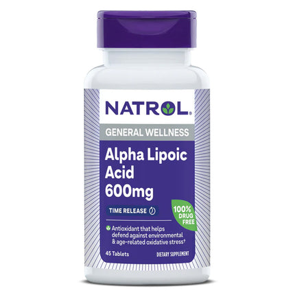 Natrol Alpha Lipoic Acid, Time Release, 600mg (45 tablets)