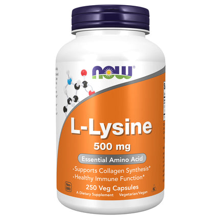 NOW L-Lysine 500mg (250 capsules)