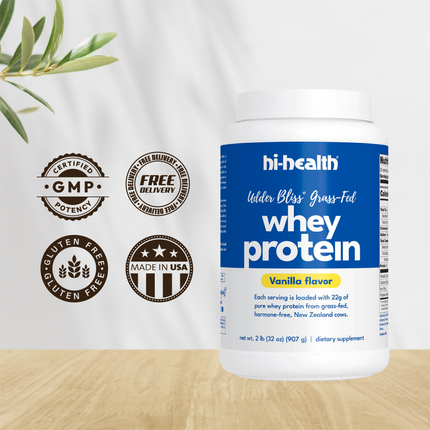 Hi-Health Udder Bliss Grass Fed Whey Protein (2 lb)