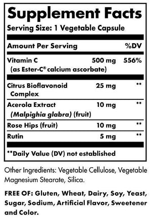 Solgar Ester-C Plus 500mg Vitamin C (250 veg capsules)